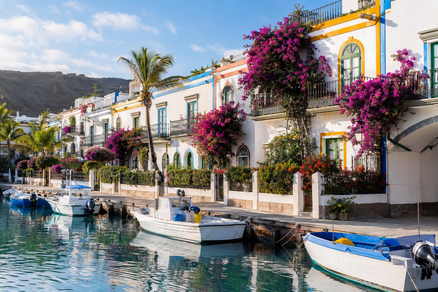 Puerto de Mogáns hamn på Gran Canaria